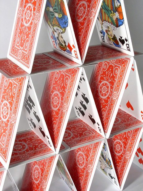 House Stac of playing cards